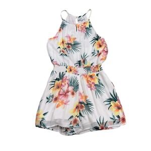 Abercrombie Kids Girl's Floral Halter Romper‎ Sleeveless Jumpsuit Size 15/16